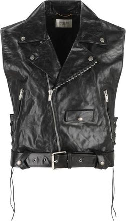 Saint Laurent Leather Biker Vest