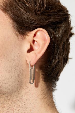 Off-white Single Earring, Mens, Silver