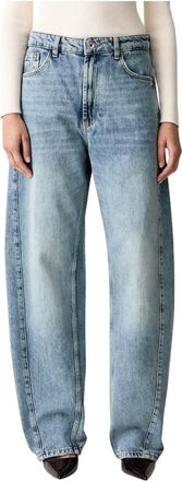 Patrizia Pepe Loose-fit jeans - Dames - Jeans - Blauw - Maat: W25 Katoen