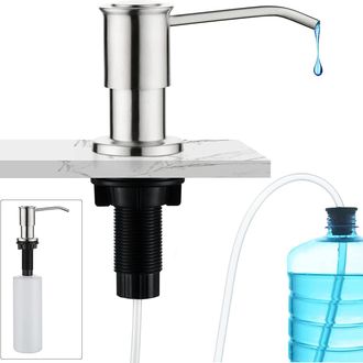 OEM Dispensador De Jab&oacute;n Integrado, Dispensador De Jab&oacute;n Para Fregadero De Cocina, Dispensador De Detergente L&iacute;quido Para Lavavajillas Con Botella De 500 