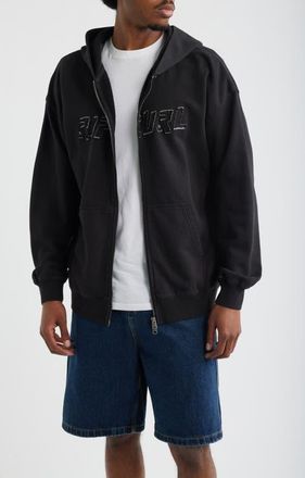 Rip Curl Liquid Trips Zip Hoodie in Washed Black at Nordstrom, Size Xx-Large