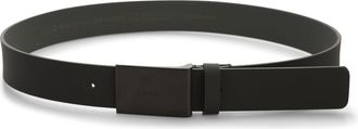HUGO BOSS Mens Accessories Tion Gum Belt in Black Leather - Size 34 inch