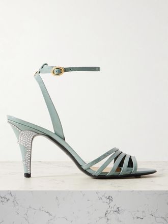 Valentino Garavani Sandali In Pelle Lucida Ladycrush - Verde