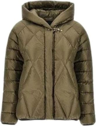 Fay Piumino Argyle Degrad&eacute; con Cappuccio - Dames - Winterjassen - Groen - M - Jassen