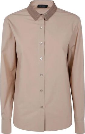 Fabiana Filippi Shirt With Filo Diamante Collar