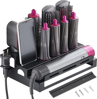 OEM Soporte De Almacenamiento Aplicable Para Dyson, Soporte De Pared Para Rizador De Pelo, Accesorios Dyson Airwrap, Soporte De Pared De 3 Niveles, Estant