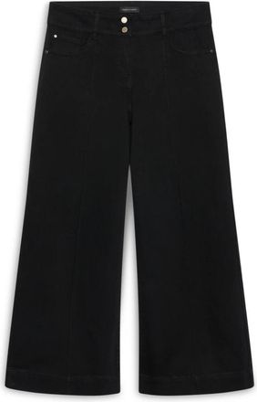 Fiorella Rubino Wide Leg Jeans - Dames - Loose Fit Jeans - Zwart - 4XL - Katoen - Jeans