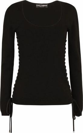 Dolce & Gabbana Truien met ronde hals - Dames - Ronde hals truien - Zwart - S - Truien & Vesten