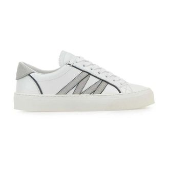 Moncler Sneakers, female, White, Size: 7 US Monaco2 Leather Sneakers
