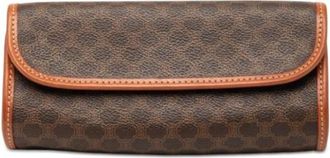 Celine Pre-owned Canvas Clutch - Dames - Vintage Clutch - Bruin - ONE Size - Leer - Vintage