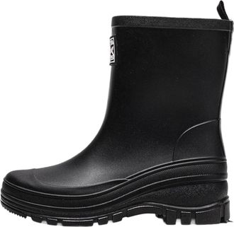 Generic Womens Wellies Stylish Outdoor Mid Calf Boots Slip On Thick Sole Comfortable All Season Wear for Casual Outings And Pairing With Jeans Ladies Waterpro