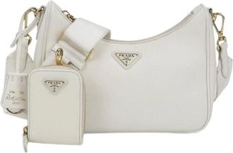 Prada Pre-owned Shoulder Bags, female, White, Size: ONE SIZE Pre-owned Vintage Shoulder Bag