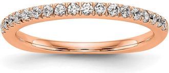 Diamond2Deal 14k Gold Lab Grown Diamond Wedding Band Ring 0.37Ct Clarity- VS Color- D-E