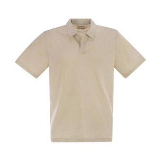 MC2 Saint Barth Polo Shirts, male, Beige, Size: 2XL Cotton Piqu Polo Shirt