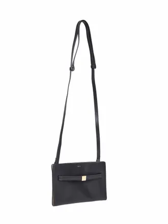 Toteme Palmellato Calf Leather Crossbody Bag - Black
