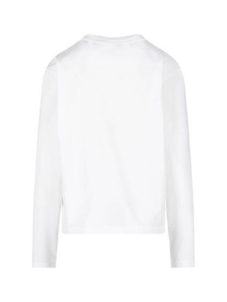 Jil Sander Logo-Embroidered Cotton Long-Sleeve T-Shirt - White