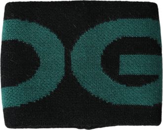 Dolce & Gabbana Zwart Groen Wol Logo DGMILLENNIALS Polsband