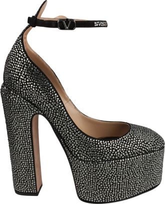 Valentino Tan-Go Crystal Embellished Platform Pumps