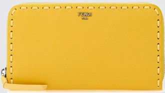 Fendi Portafoglio Continental Selleria in pelle di vitello con zip