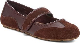 Kelsi Dagger Damon Leather Mary Jane Flat in Warm Brown at Nordstrom, Size 7.5