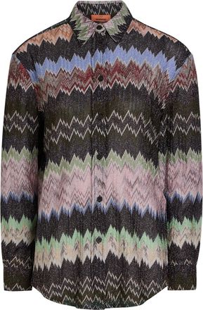 Missoni Snake-pattern Metallic-knit Shirt - Multicoloured - 42 (UK10 / S)