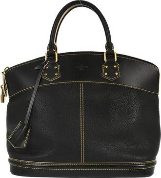 Louis Vuitton Suhali Lockit Handbag Leather Black Leather Handbag (Pre-Owned)