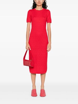 Fendi Womens Red Clothing Dresses - Poppy Cotton - Size EU 36 (Womens)