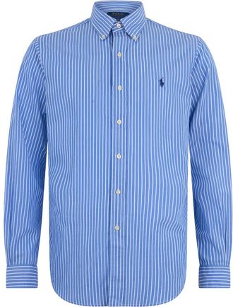 Polo Ralph Lauren Katoenen gestreept overhemd - Heren - Casual Overhemden - Blauw - XL - Katoen - Overhemden