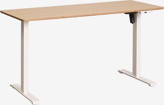 Sklum Escritorio Elevable El&eacute;ctrico Rectangular Con Funci&oacute;n De Memoria En Madera Y Hierro Serpi Sklum &x2194&xfe0e 140 Cm