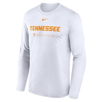 Nike Tennessee Courtside Basketball Shootaround Legend Nike Mens Dri-FIT College Long-Sleeve T-Shirt in White | 02TJ10AUTN-NK9