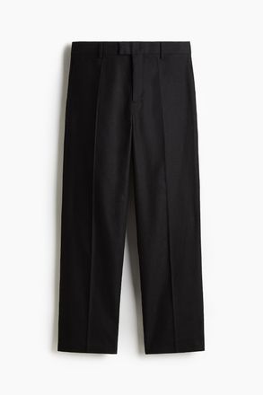 H&M Elegante Hose aus Leinenmix in Relaxed Fit - Schwarz