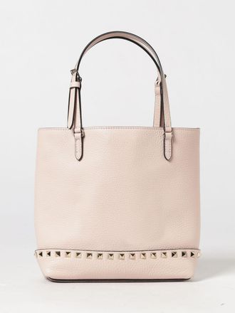 Valentino Garavani Borsa tote piccola Rockstud in pelle di vitello a grana