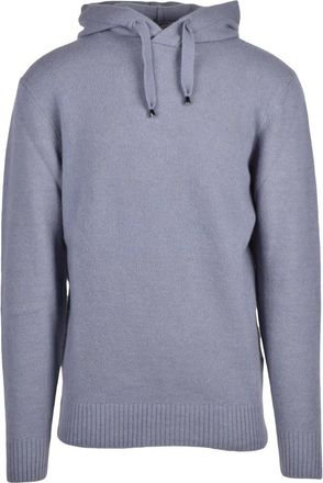 FILIPPO DE LAURENTIIS Gebreide trui - Heren - Hoodies - Blauw - L - Wol - Hoodies & sweatvesten