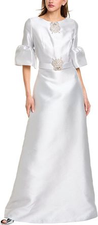 Reem Acra Trumpet Half-Sleeve Caftan