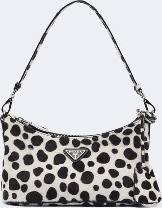 Prada Mini printed calf hair shoulder bag