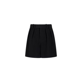 Gucci Casual Shorts, female, Black, 2XS, Wool Jersey Shorts