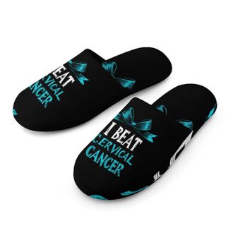 Generic Cervical Cancer Warrior Mens House Slippers Slip Indoor Slipper On Shoes Warm Outdoor