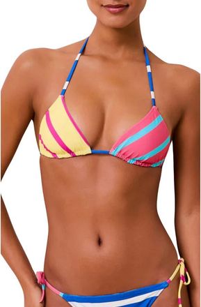Solid & Striped The Iris Reversible Triangle Bikini Top in Colorblock Stripe at Nordstrom, Size X-Small