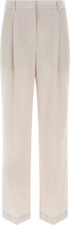 Brunello Cucinelli Broeken, Dames, Wit, XS, Wol, Plooitjesbroek