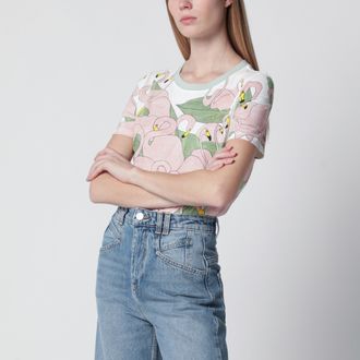 Chlo&eacute; Baby-fit crew-neck T-shirt in organic cotton jersey, multicolor