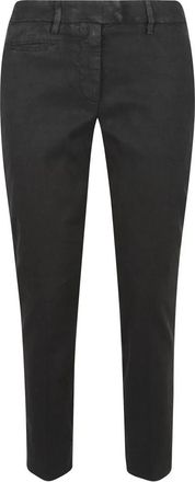 Dondup Perfecte Slim-fit Broeken - Dames - Slim Fit Broeken - Zwart - W30 - Linnen - Broeken