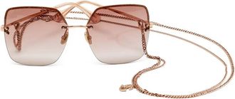 Jimmy Choo London Occhiali da sole Tavi/N/S DDB3X squadrati - Rosa