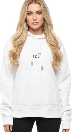 Dsquared2 White Logo Hood Sweatshirt