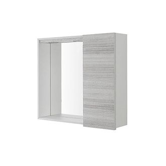 Feridras Feridras - Specchiera Da Bagno 1 Anta Con Faretti Led Linea Stella - Colore: Grigio