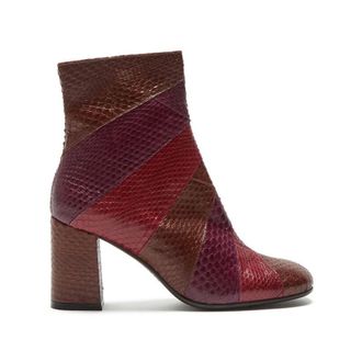 Maliparmi Heeled Boots, female, Multicolor, Size: 6 US Exotic Stripes Ankle Boot