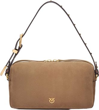 Pinko Medium Gradient Suede Leather Bauletto Bag