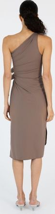 Coperni Womens Dress Flower Brown Recycled Polyamide