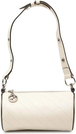Gucci Borsa a spalla Blondie Barrel mini in pelle 2016-2025 - Bianco
