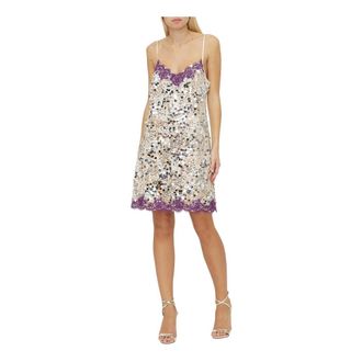 Ermanno Scervino Korte Jurk - Dames - Korte kleedjes - Geel - XS - Polyester - Kleedjes