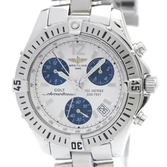 Breitling Vintage, unisex, Wit, ONE Size, Leer, Pre-owned Colt A53350 Polshorloge